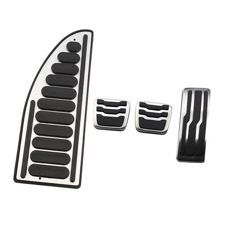 Fußstütze Bremse Edelstahl-Autopedale Accelerator Gas Bremse Rest Pedalabdeckung für Ford Everest für Ranger 2016 2017 2018 2019-2023 Bremse Pedalkappen(4piece MT with Rest) von Fbxmjoa