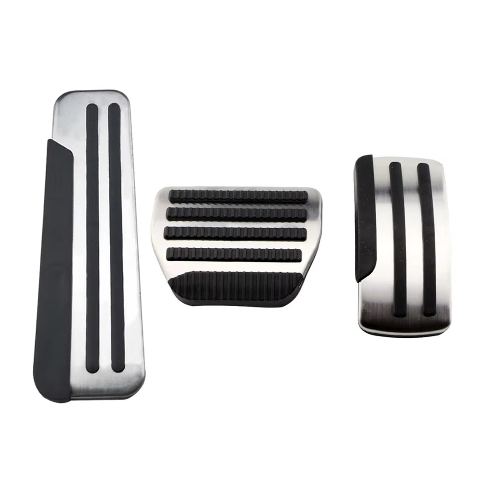 Fußstütze Bremse Edelstahl-Autopedale at MT Pedalabdeckung für Nissan X-Trail Xtrail T31 2010–2013 Qashqai J10 2012–2015 Bremse Pedalkappen(3piece at with Rest) von Fbxmjoa