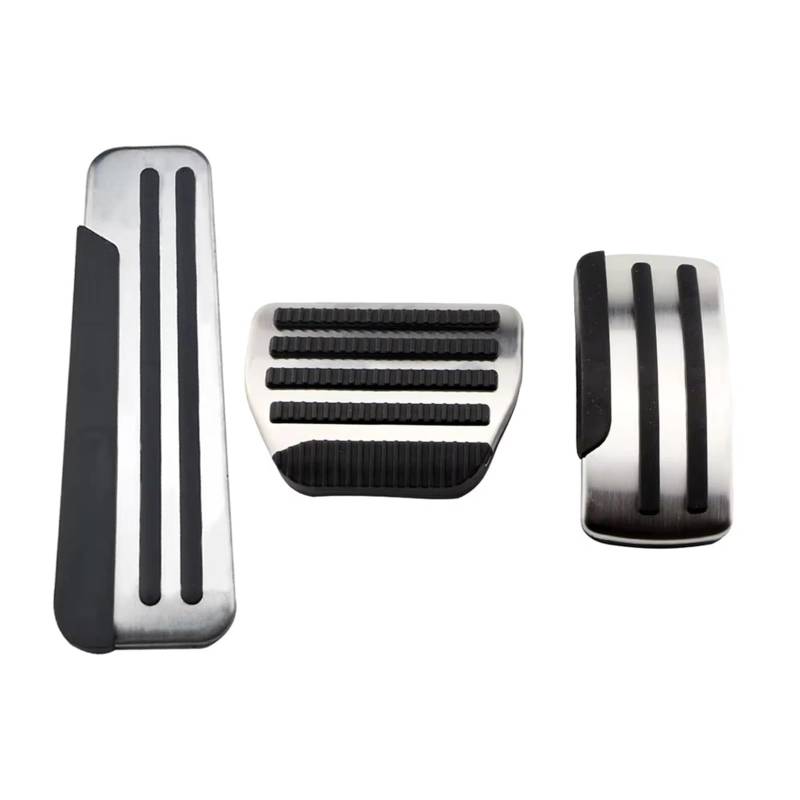 Fußstütze Bremse Edelstahl-Autopedale at MT Pedalabdeckung für Nissan X-Trail Xtrail T31 2010–2013 Qashqai J10 2012–2015 Bremse Pedalkappen(3piece at with Rest) von Fbxmjoa