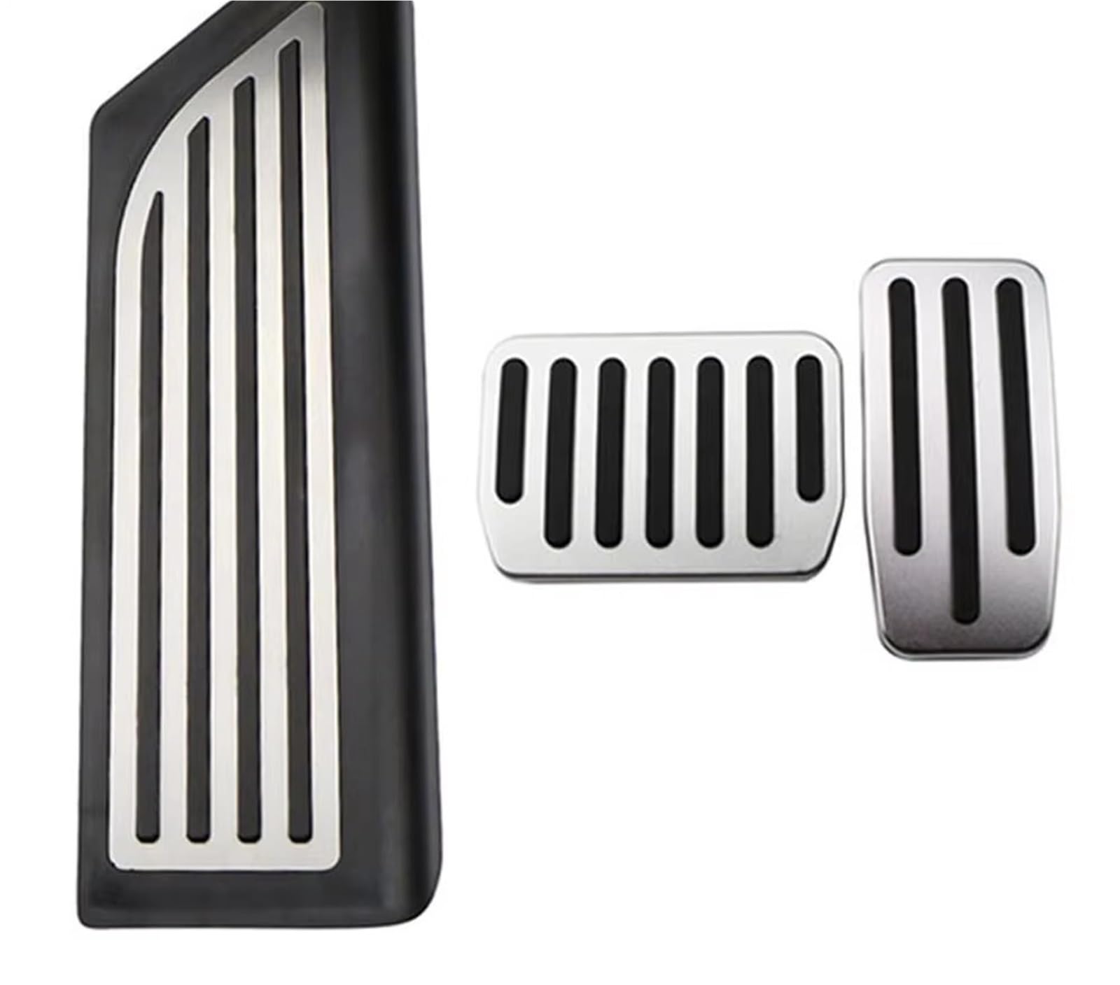 Fußstütze Bremse Fußpedal-Pads Abdeckungen für Tesla für Modell 3 Y Model3 Modely 2017-2021 Edelstahl-Gasbremspedale Bremse Pedalkappen(Style2 with Rest) von Fbxmjoa