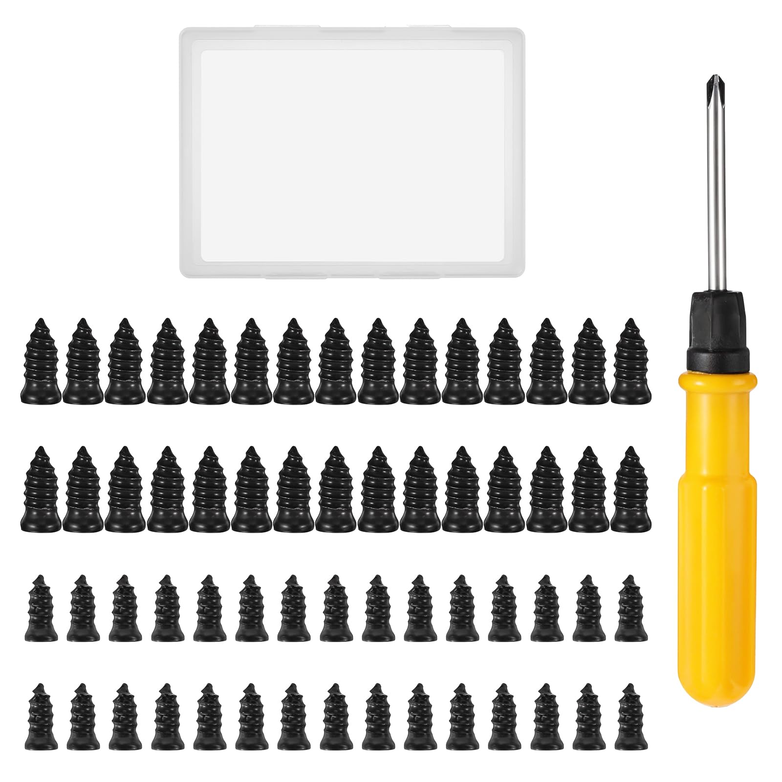 FdcLixuvol 60 Stück Vakuum Reifen Reparatur Nagel, Reifenreparaturset mit Schraubendreher Gumminagel Reifen Nagel Schlauchlose Reifen Reparaturset für Auto Motorrad von FdcLixuvol