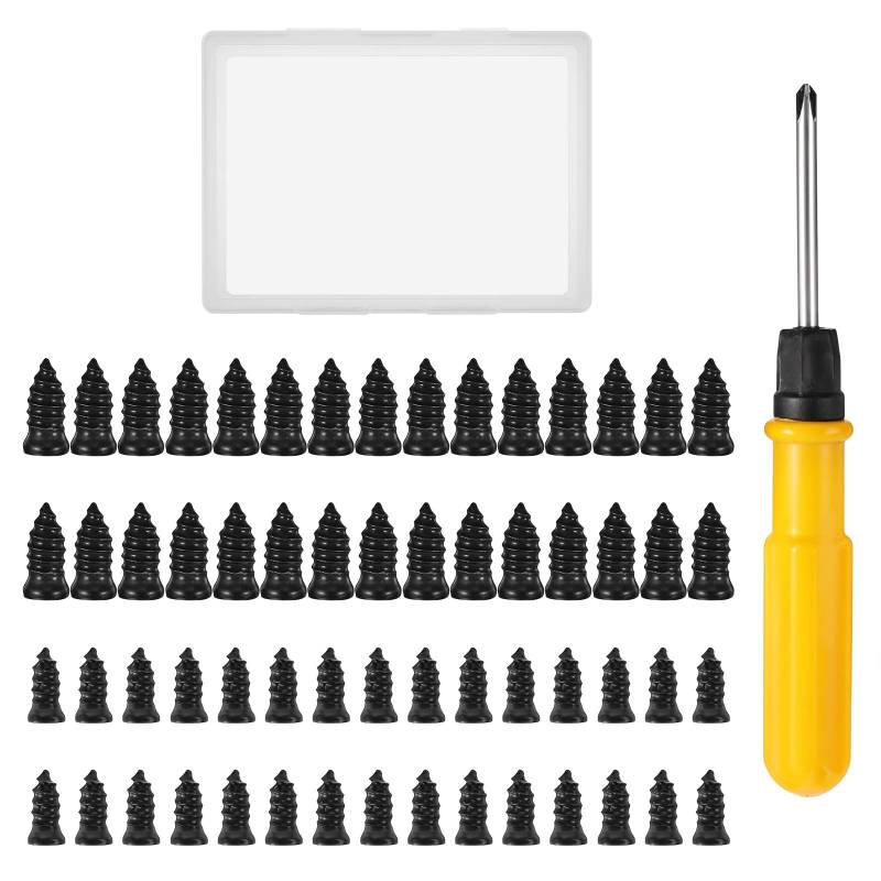 FdcLixuvol 60 Stück Vakuum Reifen Reparatur Nagel, Reifenreparaturset mit Schraubendreher Gumminagel Reifen Nagel Schlauchlose Reifen Reparaturset für Auto Motorrad von FdcLixuvol