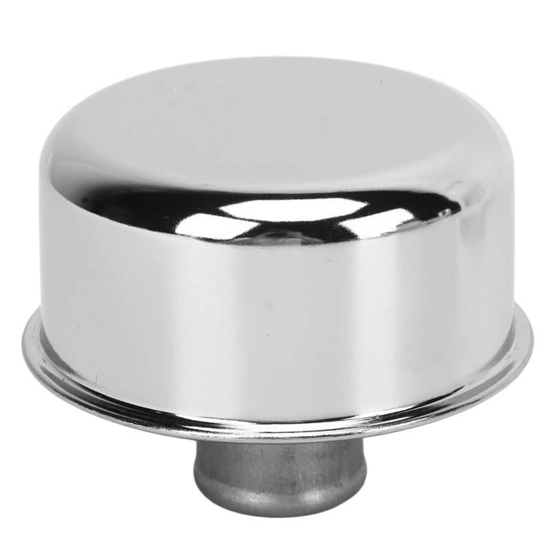 Chromventilabdeckung Entlüftungskappe Exquisites Herstellung Push in Style Round Ölfüllerkappe für BBC SBF 327 350 302 454 502 1‑/4in Loch Ventilabdeckung Fit für Fit Windsor V8 Cleveland V8 6 von Fdit