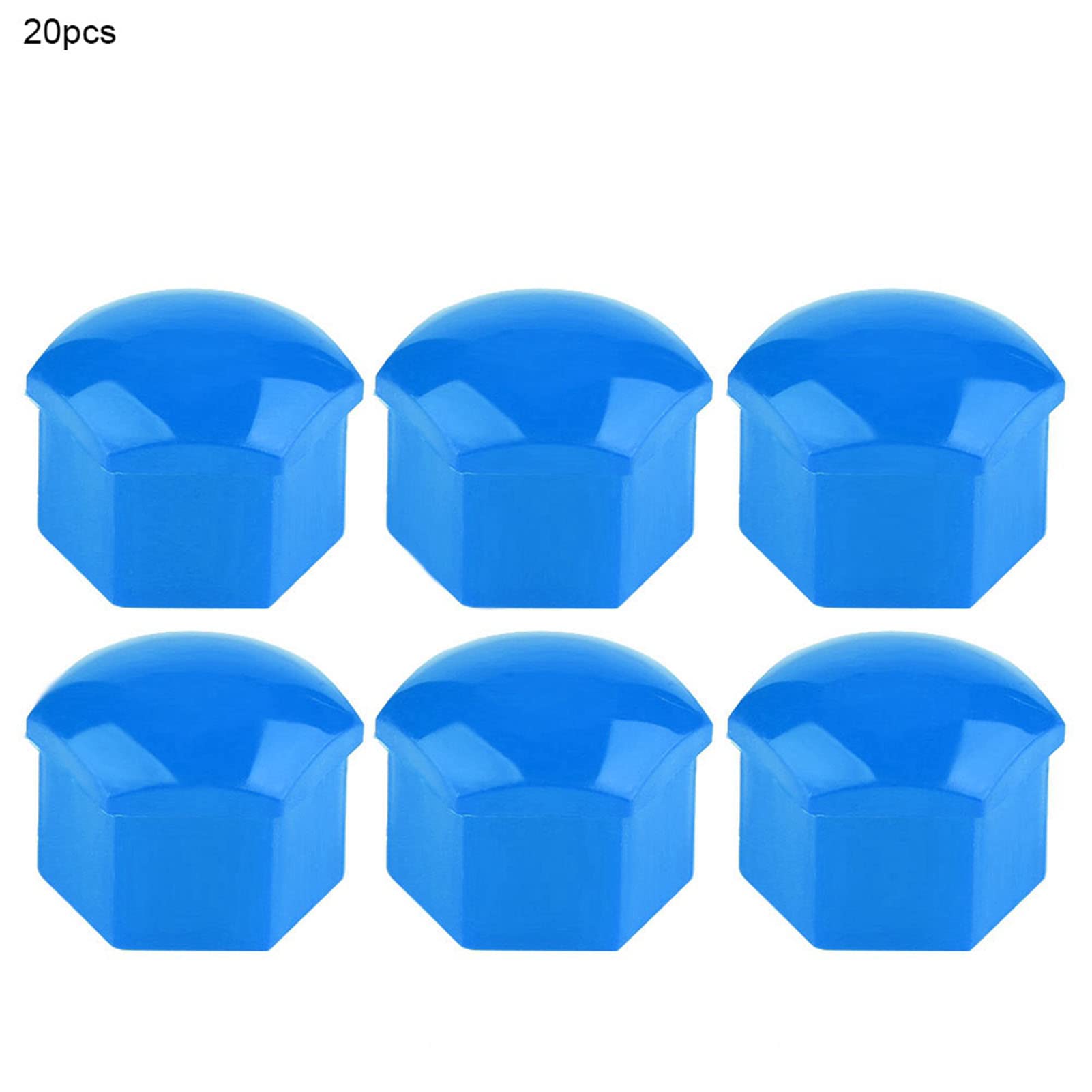 Fdit Langlebige Autoradmutterkappen Easy Installation 20pcs 19mm Auto Hub Schraubenabdeckungsschraube für die Raddekoration (Blue) von Fdit