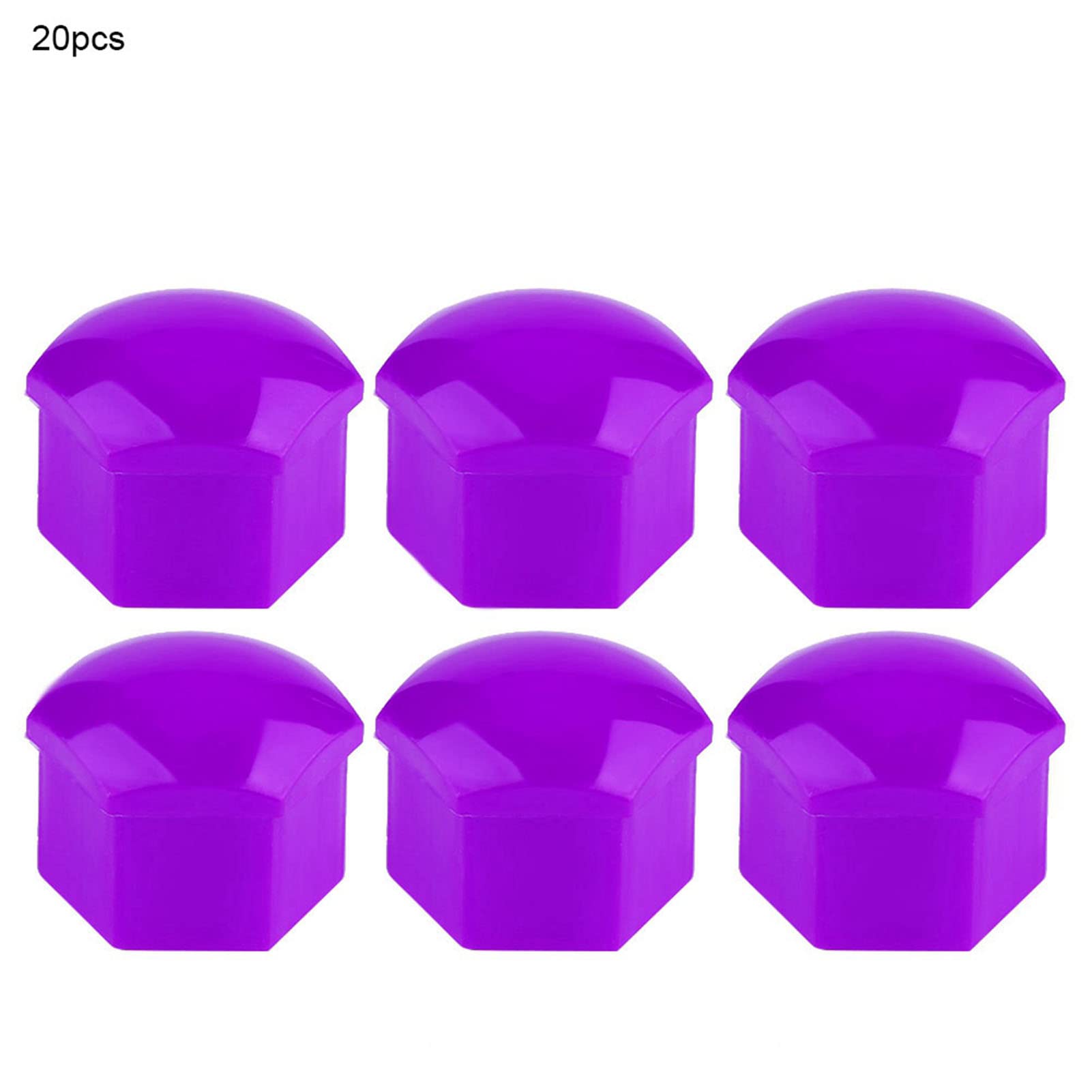 Fdit Langlebige Autoradmutterkappen Easy Installation 20pcs 19mm Auto Hub Schraubenabdeckungsschraube für die Raddekoration (Purple) von Fdit