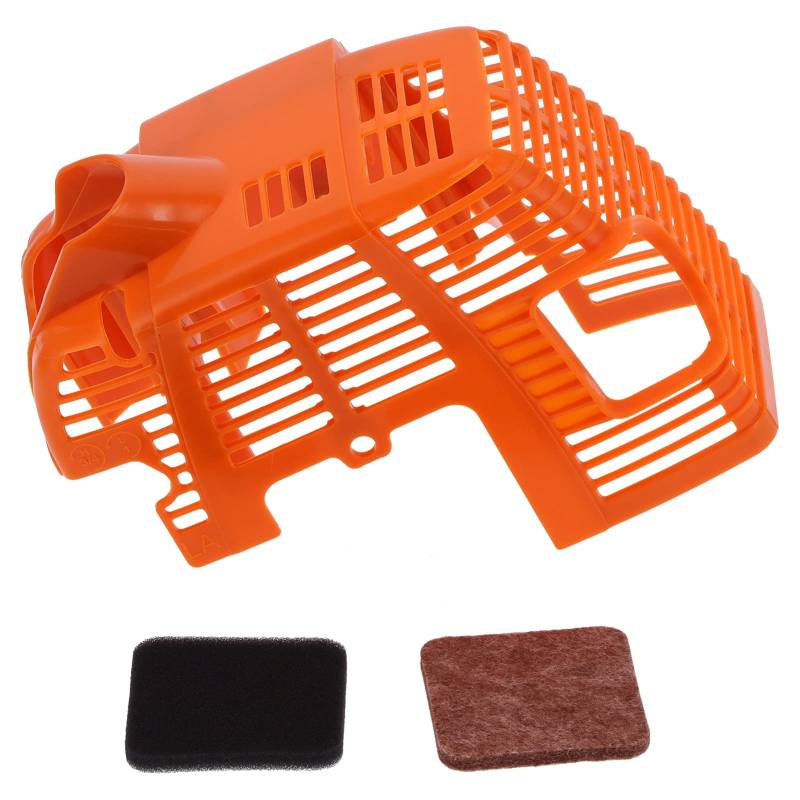 Kunststoffabdeckung Motorabdeckung Ersatzteile Passend für Stihl FS75 80 85 85R Trimmer Luftfilter Rasenmäher Zubehör(Orange) von Fdit