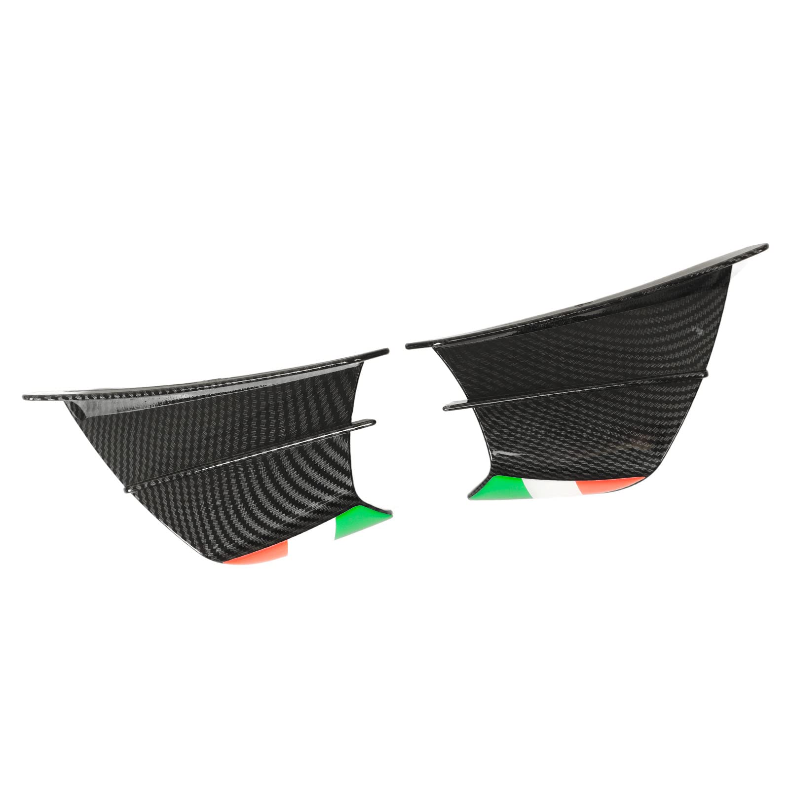 Motorrad Seitenflügel, Colorfast Motorrad Winglet 2PCs für Motorrad (Glänzender Kohlefaser-Stil) von Fdit