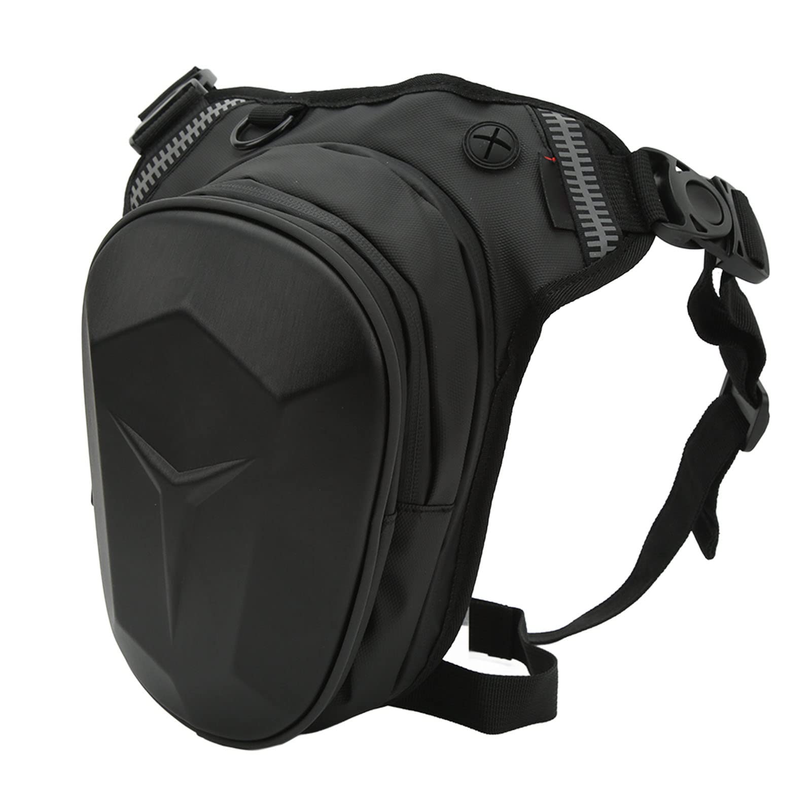 Oberschenkeltasche Verbesserte Wasserdichte Mehrzweck-Motorrad-reflektierende Reißverschlussstreifen-Wanderreise-Reise-Beintasche (Einzigartiges Muster) von Fdit