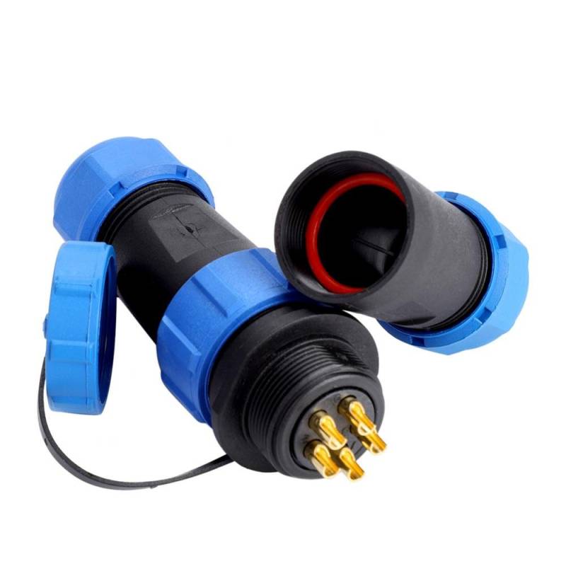 SP21 IP68 2/3/4/5/7/9 / 12pin Wasserdicht Luftfahrt Steckdosenkabel Online-Anschluss Plasti Luftfahrt Stecker und Sockel IP68 Draht-zu-Draht-Installation 110-380V (5pin) von Fdit