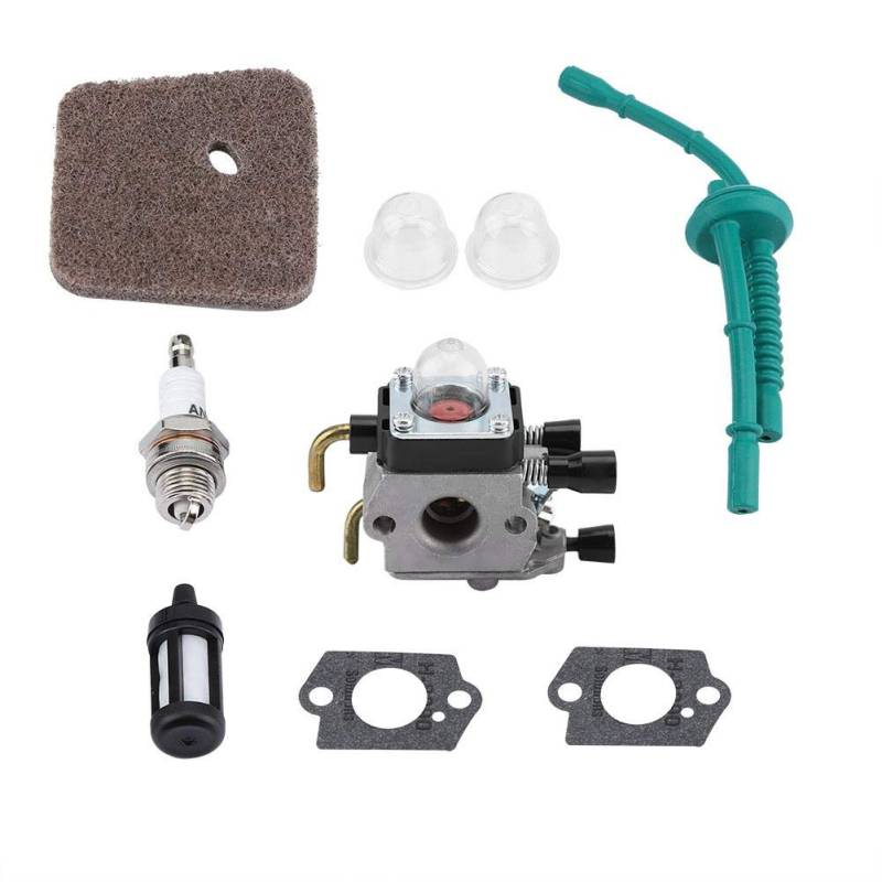 Vergasersatz für STIHL FS55 FS55R FS55RC FS38 KM55 HL45 KM55R Luftfilter Kraftstofftreiber Kit Kerzensatz MEHRWEG VERPACKUNG socialme-eu von Fdit