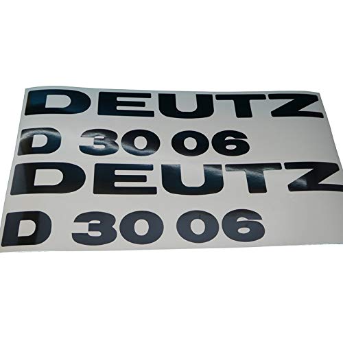 DEUTZ D3006 Schriftzug Aufkleber in schwarz, Sticker/Beschriftung, zum Oldtimer Restaurieren von Lack & Verkleidung. Schlepper Emblem Alternative von Fdonlinehandel