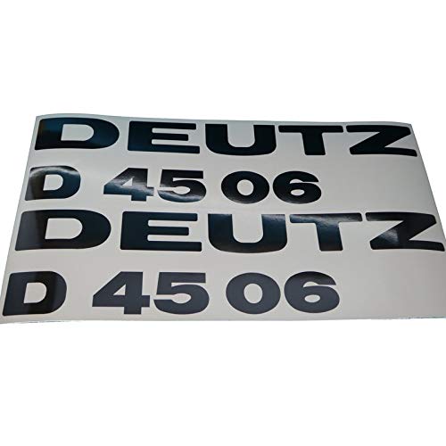 DEUTZ D4506 Schriftzug Aufkleber in schwarz, Sticker/Beschriftung, zum Oldtimer Restaurieren von Lack & Verkleidung. Schlepper Emblem Alternative von Fdonlinehandel