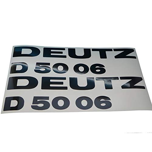 DEUTZ D5006 Schriftzug Aufkleber in schwarz, Ersatzteil Sticker Beschriftung, zum Restaurieren von Lack & Verkleidung. Schlepper Emblem Alternative von Fdonlinehandel
