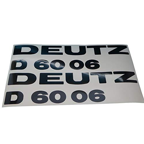 DEUTZ D6006 Schriftzug Aufkleber in schwarz, Sticker/Beschriftung, zum Oldtimer Restaurieren von Lack & Verkleidung. Schlepper Emblem Alternative von Fdonlinehandel