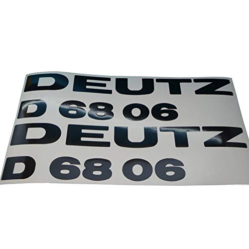 DEUTZ D6806 Schriftzug Aufkleber in schwarz, Sticker/Beschriftung, zum Oldtimer Restaurieren von Lack & Verkleidung. Schlepper Emblem Alternative von Fdonlinehandel