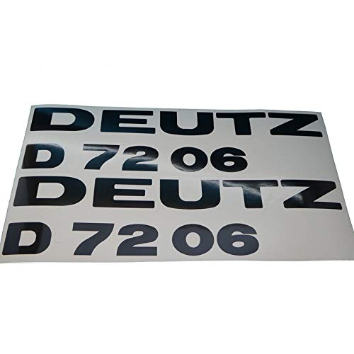 DEUTZ D7206 Schriftzug Aufkleber in schwarz, Sticker/Beschriftung, zum Oldtimer Restaurieren von Lack & Verkleidung. Schlepper Emblem Alternative von Fdonlinehandel
