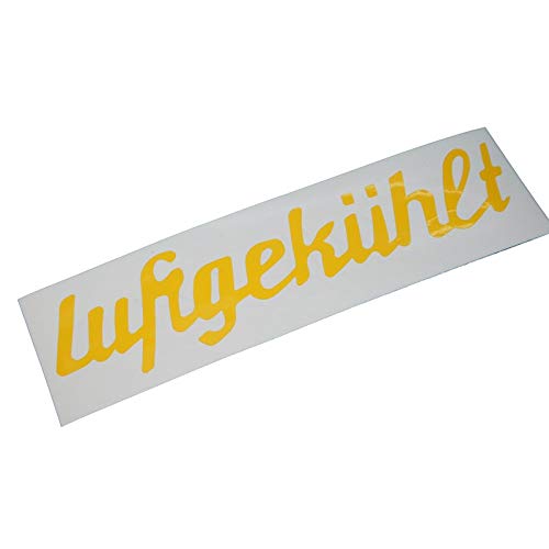 DEUTZ lufgekühlt Schriftzug Aufkleber in gelb, Sticker/Beschriftung, zum Oldtimer Restaurieren von Lack & Verkleidung. Schlepper Emblem Alternative von Fdonlinehandel