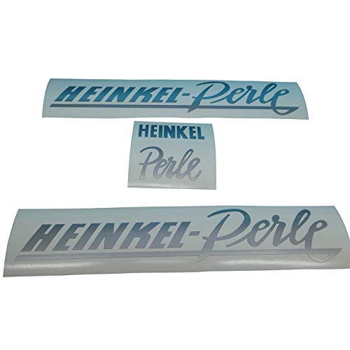 Heinkel Perle Roller Aufkleber in Silber, Ersatzteil Sticker/Tank Schriftzug, zum Restaurieren von Lack & Verkleidung. Motorrad Emblem Alternative von Fdonlinehandel