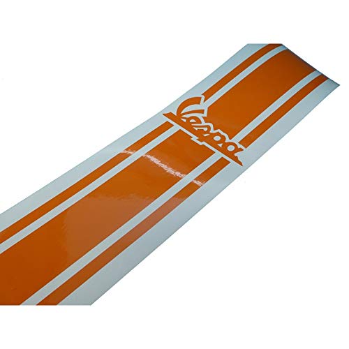Vespa V50 PK PX GL GT Aufkleber Beinschild in orange, Sticker/Tank Schriftzug, Restaurieren von Lack, Verkleidung. Motorrad Embleme Alternative von Fdonlinehandel