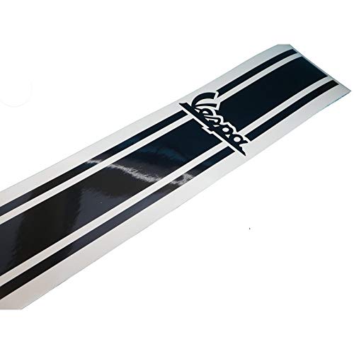 Vespa V50 PK PX GL GT Banner Aufkleber Beinschild schwarz, Tank Sticker/Schriftzug, Restaurieren von Lack & Verkleidung. Motorrad Emblem Alternative von Fdonlinehandel