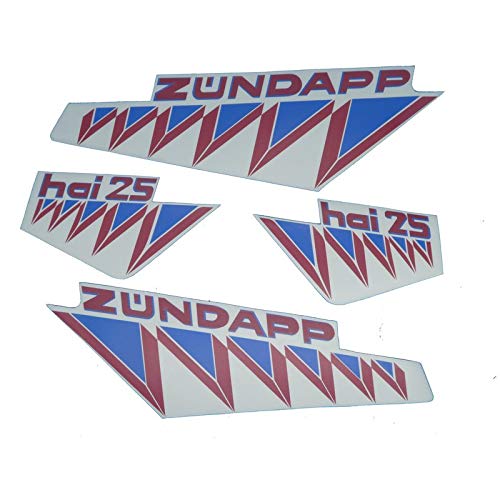 Zündapp Hai 25 Aufkleber Satz, Tank Sticker/Verkleidungsschriftzug, zum Oldtimer Restaurieren von Lack & Verkleidung. Motorrad Emblem Alternative von Fdonlinehandel