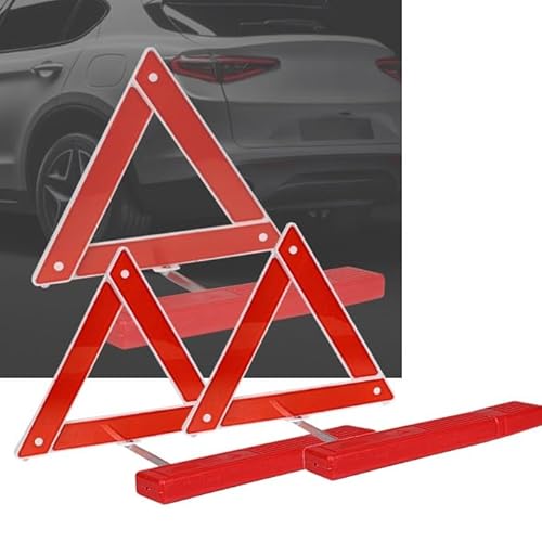 Warndreieck Kfz Notfall Blitzlichter, Multifunktionales Auto Pannen Notfall-Sicherheitsdreieck Stoppschild, Sicherheitsschild (2 Set) von Feaolala