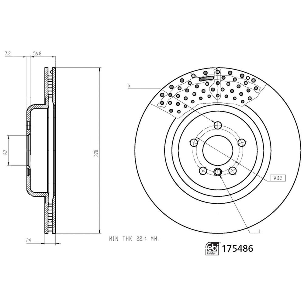 Bremsscheibe Hinterachse Febi Bilstein 175486 Bremsscheibe Hinterachse Febi Bilstein 175486 von Febi Bilstein
