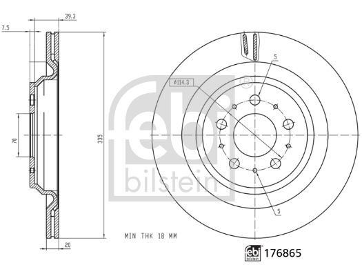 Bremsscheibe Hinterachse Febi Bilstein 176865 Bremsscheibe Hinterachse Febi Bilstein 176865 von Febi Bilstein