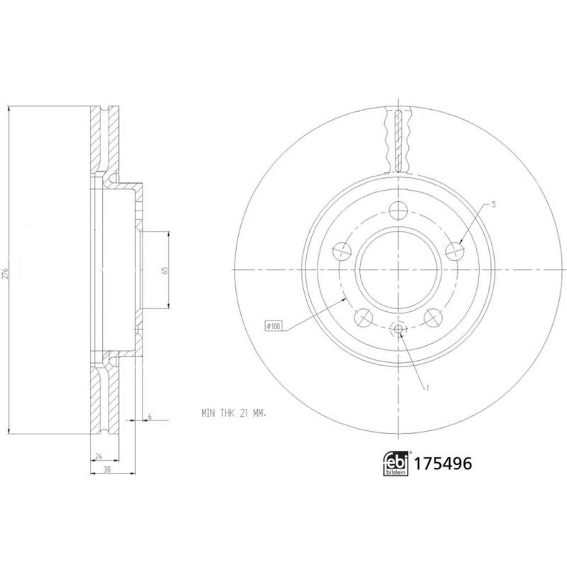 Bremsscheibe Vorderachse Febi Bilstein 175496 Bremsscheibe Vorderachse Febi Bilstein 175496 von Febi Bilstein