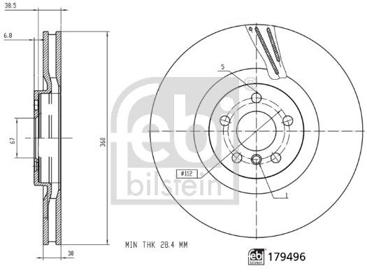 Bremsscheibe Vorderachse rechts Febi Bilstein 179496 Bremsscheibe Vorderachse rechts Febi Bilstein 179496 von Febi Bilstein