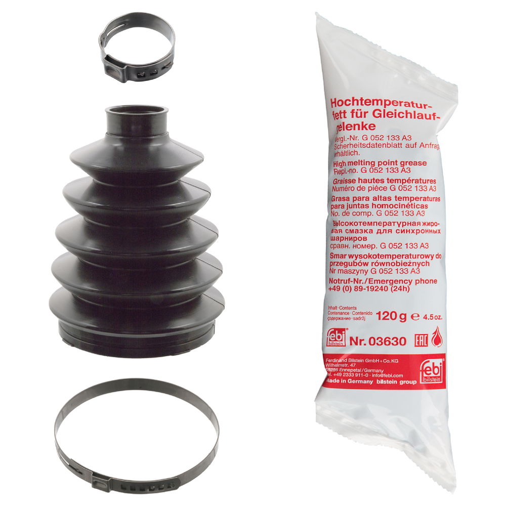 Faltenbalgsatz, Antriebswelle Hinterachse radseitig Febi Bilstein 101862 Faltenbalgsatz, Antriebswelle Hinterachse radseitig Febi Bilstein 101862 von Febi Bilstein
