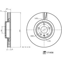 Bremsscheibe FEBI BILSTEIN 171458 vorne, belüftet, 1 Stück von Febi
