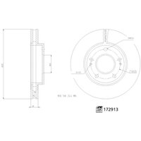 Bremsscheibe FEBI BILSTEIN 172913 vorne, belüftet, 1 Stück von Febi