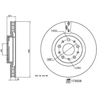 Bremsscheibe FEBI BILSTEIN 173028 vorne, belüftet, 1 Stück von Febi