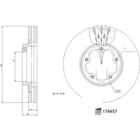 Bremsscheibe FEBI BILSTEIN 174457 vorne, belüftet, 1 Stück Bremsscheibe FEBI BILSTEIN 174457 vorne, belüftet, 1 Stück von Febi