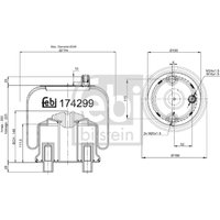 Federbalg, Luftfederung FEBI BILSTEIN 174299 Federbalg, Luftfederung FEBI BILSTEIN 174299 von Febi