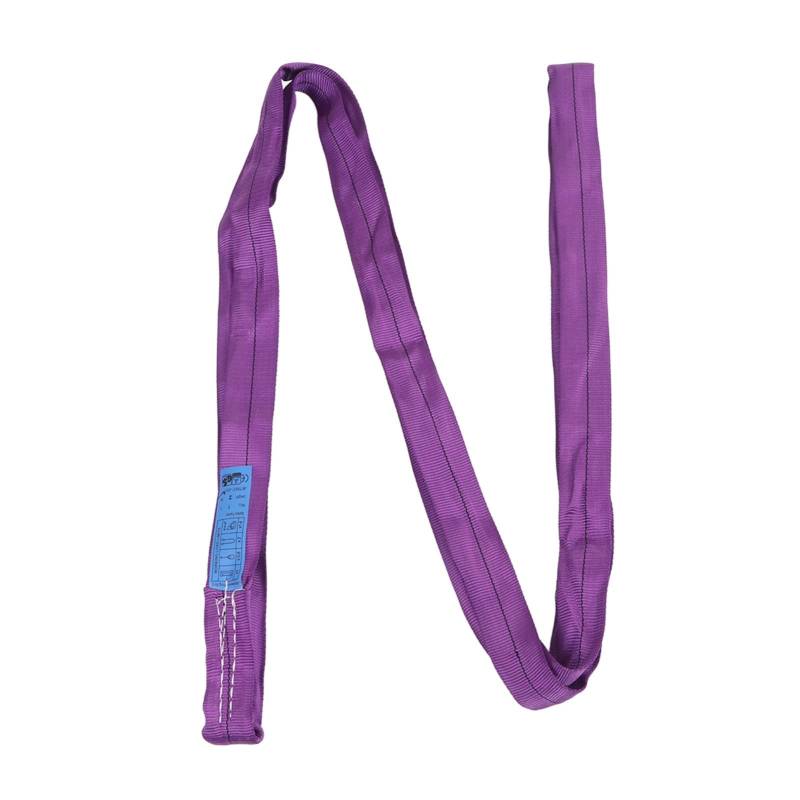 Flexible Purple Polyester Rigging Lifting Strap Strong Hoisting Towing Lift Sling 6.56FT Length 1T Bearing von Febuliy