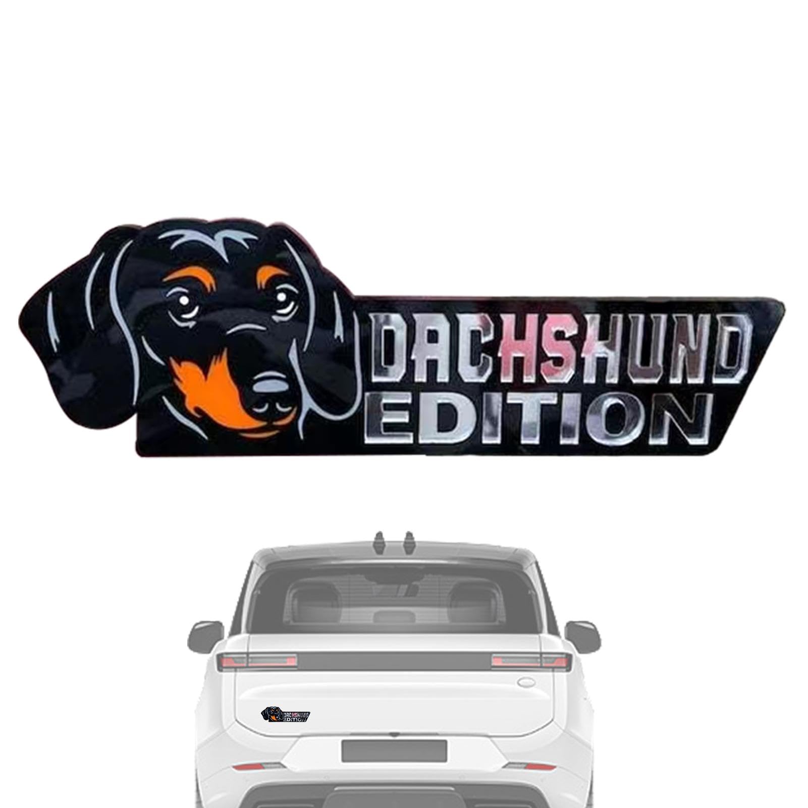 Fecfucy Hunde-Emblem für Auto – 3D-Acryl-Hunde-Auto-Aufkleber, Auto-Aufkleber, Auto-Aufkleber und Aufkleber für Auto, LKW, Wohnmobil, Boot, Außendekoration von Fecfucy