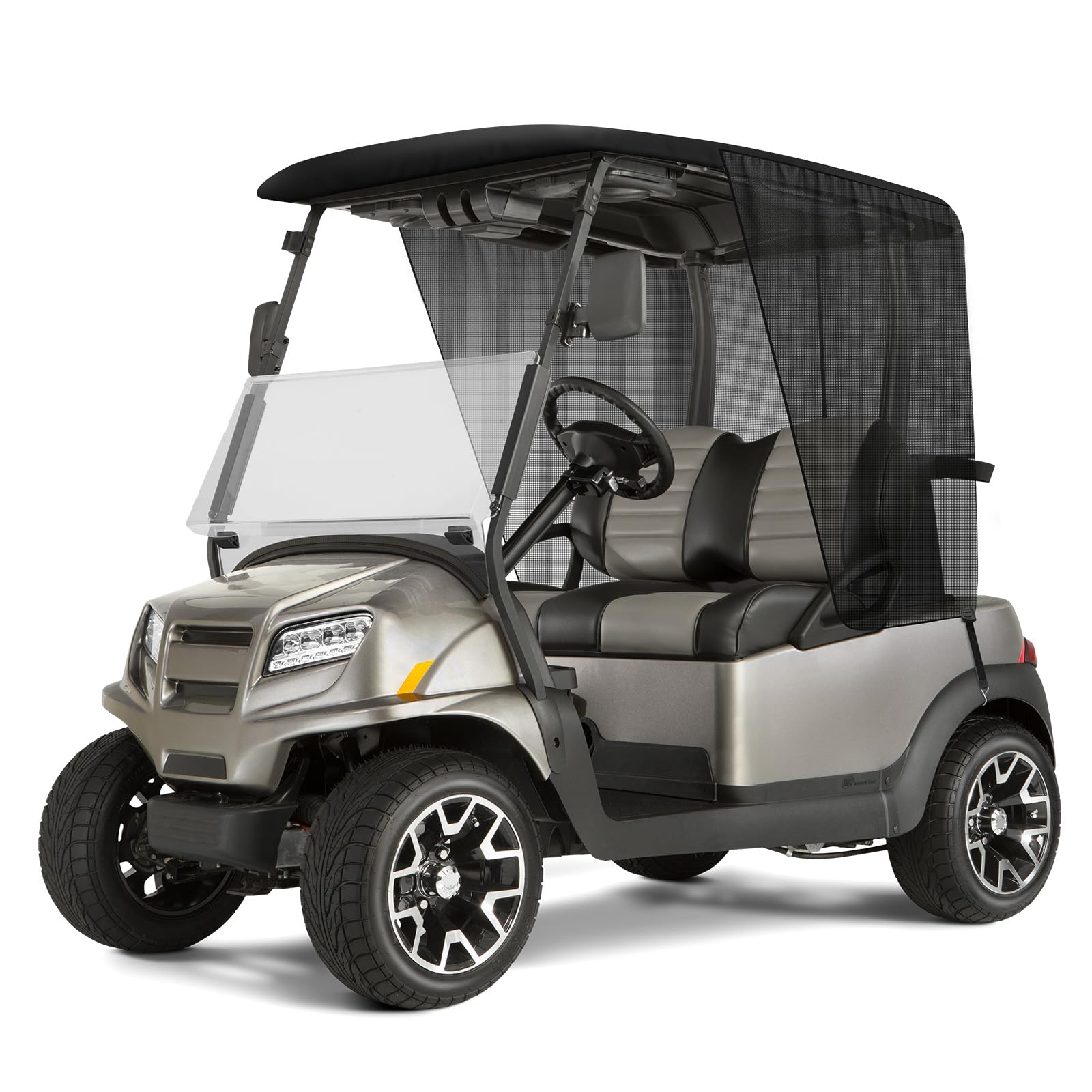 Federedevo 10 l0 l Golfwagen-Sonnenschutz, kompatibel mit Club Car Precedent und EZGO TXT, schwarz, UV- und Sonnenschutz, hitzeblockierend, Sonnenschutz, Netzschutz von Federedevo