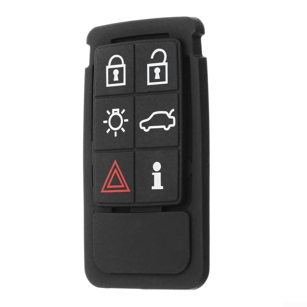 Autoschlüssel-Hülle, 6-Tasten-Gummi-Fernbedienung, für Volvo XC60, XC70, V70, S60, S80 Autoschlüssel-Hülle, 6-Tasten-Gummi-Fernbedienung, für Volvo XC60, XC70, V70, S60, S80 von Feegow