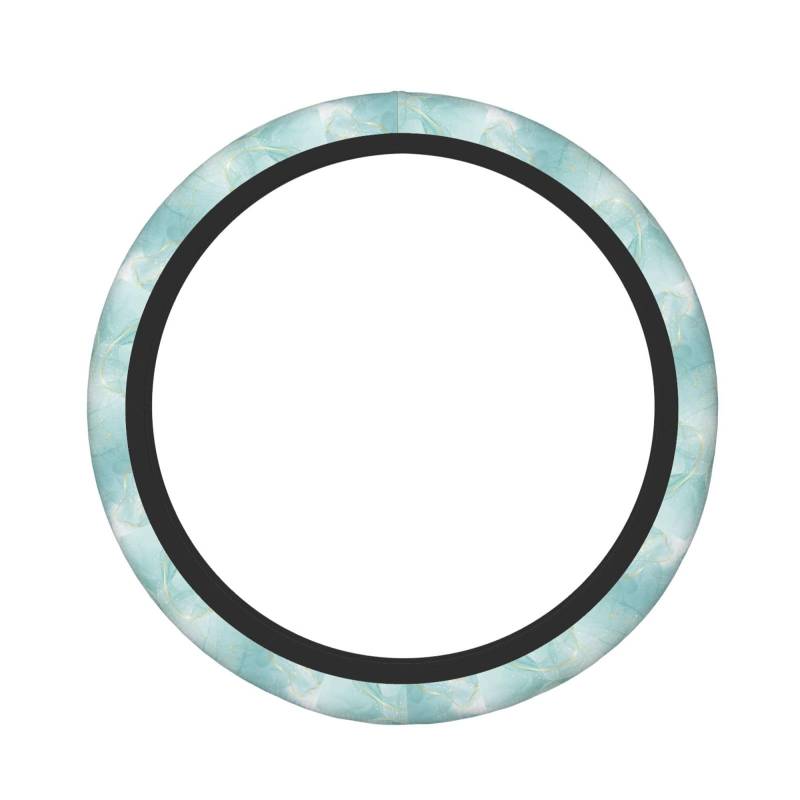 Elastischer Lenkradbezug, pastellfarbener, mintgrüner Marmor, elastischer Lenkradbezug von Feehsp