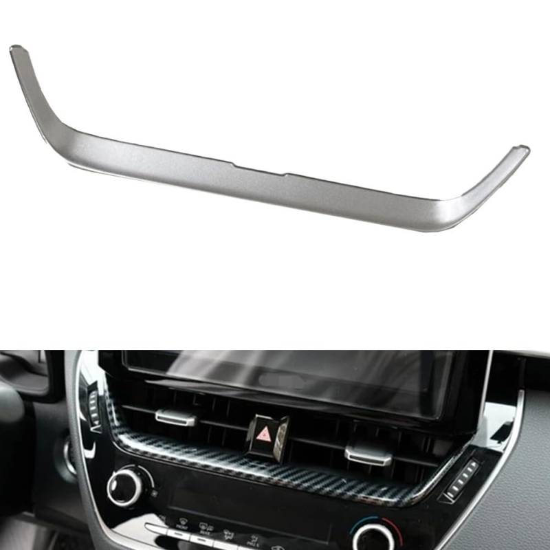Ästhetisches Upgrade Armaturenbrett Mitte Lüftungsschlitz Abdeckung Trim für Toyota für Corolla 2019 2024 mit einfacher Anwendung (Silber) von Feeshoppher