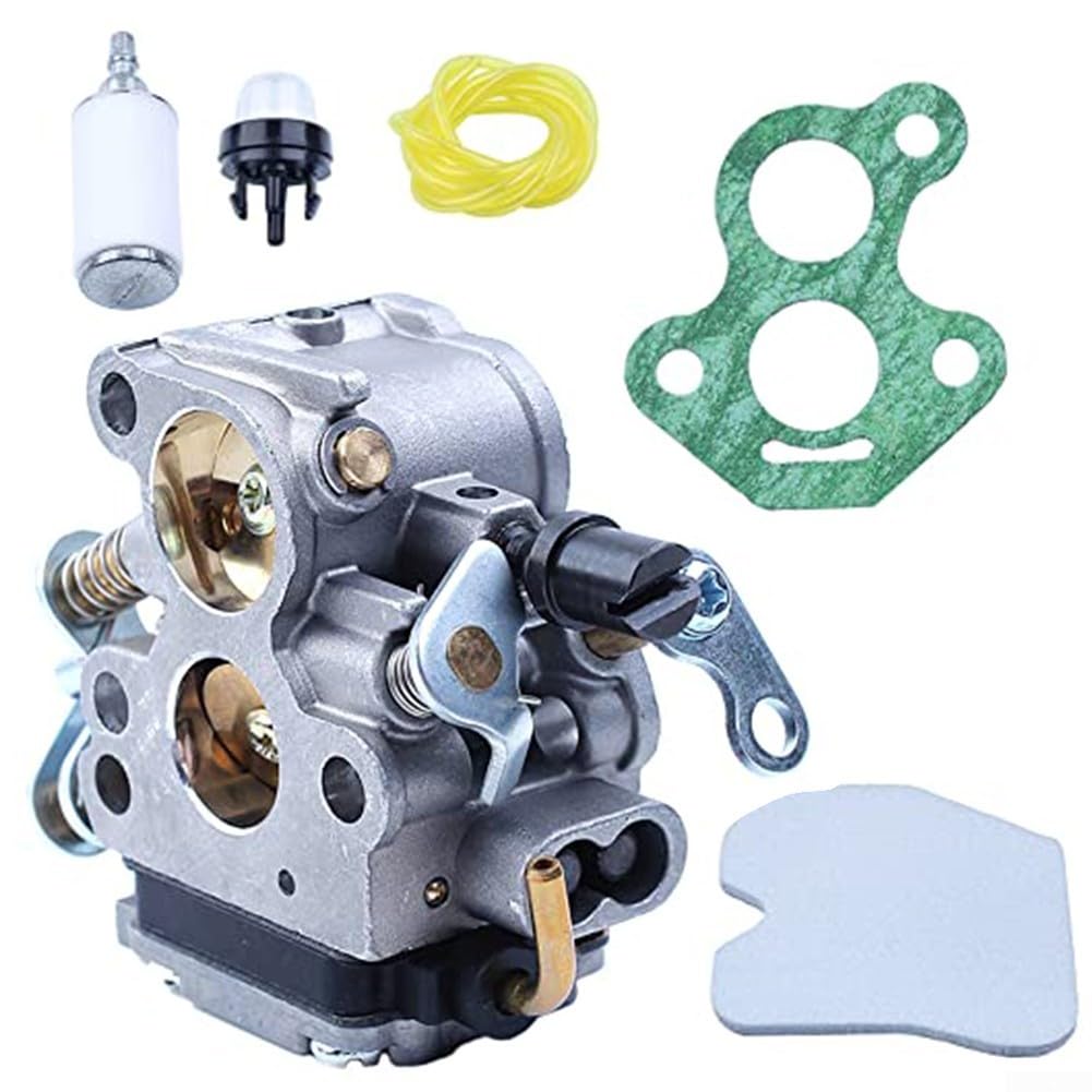 Eine zuverlässige Option. Dieses Vergaser-Set ist für den Austausch älterer Kits in beliebten Kettensägenmotoren wie in der Modellreihe CS340 und CS380 von Feeshoppher
