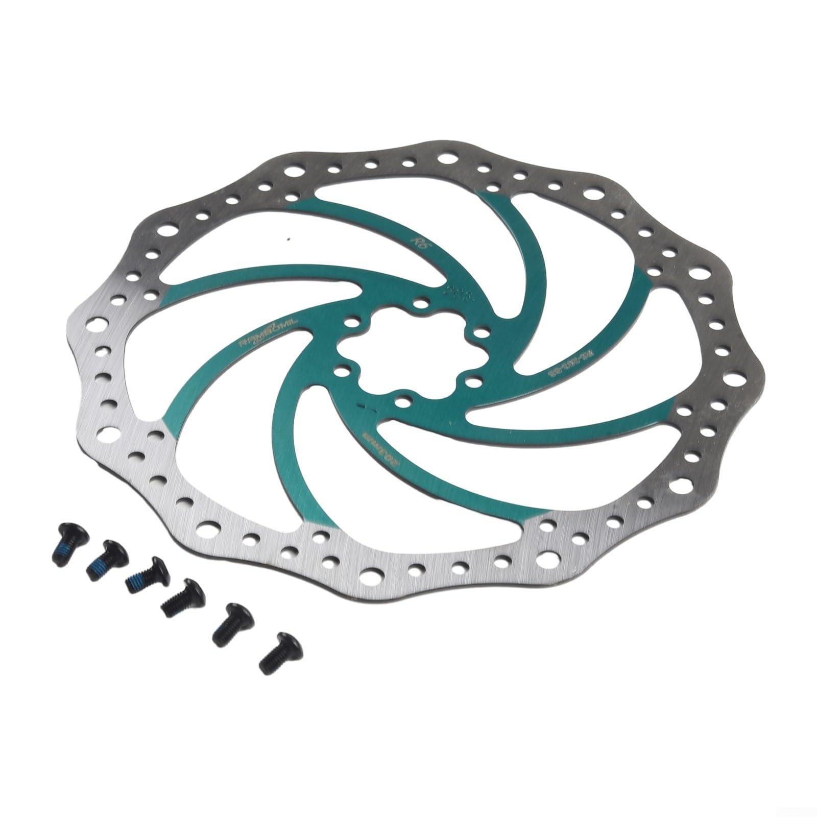 Für Rotor-kompatible schwimmende Scheibenbremse, Edelstahl, für 160/180/203 mm Fahrräder, verbesserter Reibungskoeffizient (grün 203) von Feeshoppher
