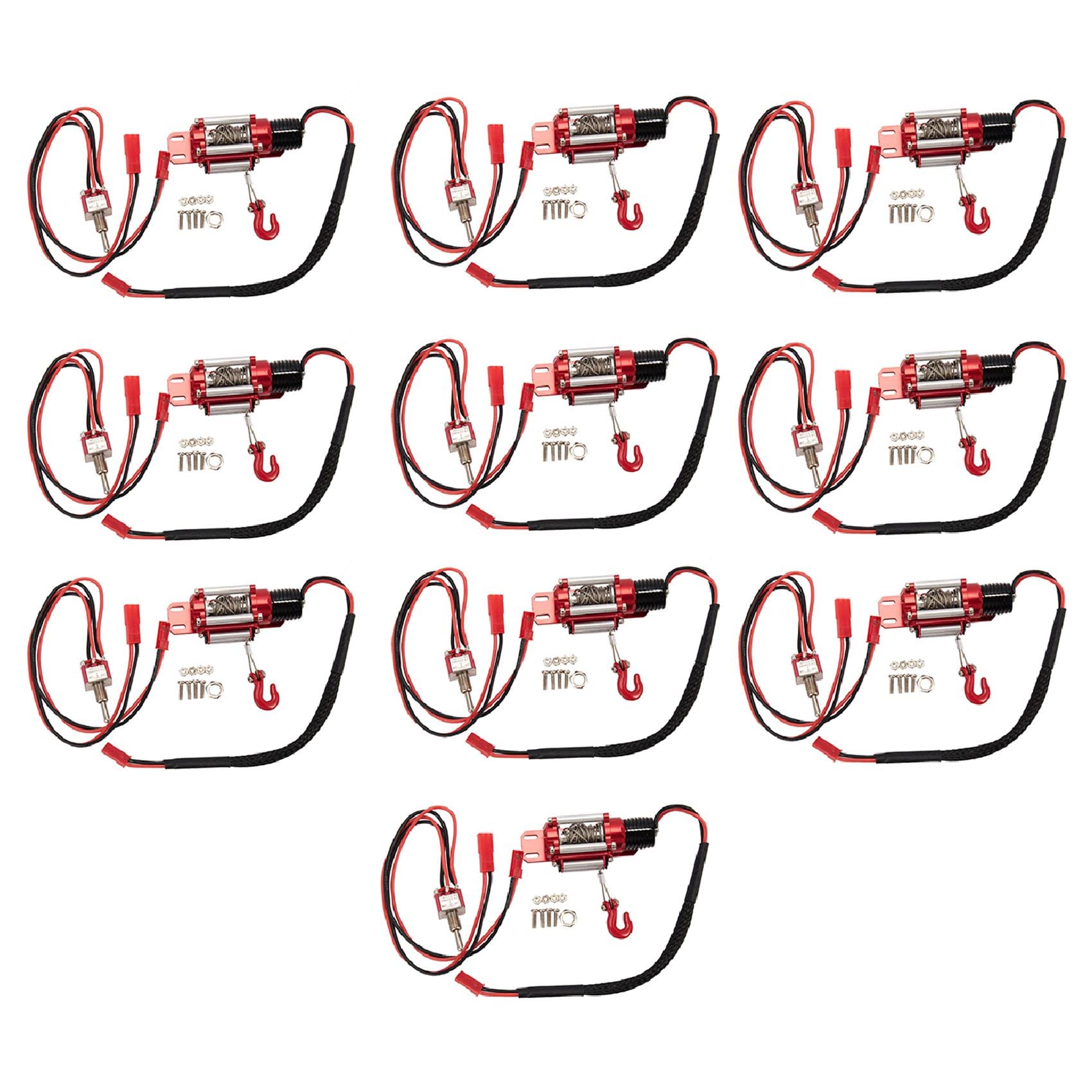 Feeuid 10X RC Auto Metall Stahl Verdrahtet Automatische Simulierte Winde für 1/10 RC Crawler Auto Axial TRX4 SCX10 90046 D90 Feeuid 10X RC Auto Metall Stahl Verdrahtet Automatische Simulierte Winde für 1/10 RC Crawler Auto Axial TRX4 SCX10 90046 D90 von Feeuid