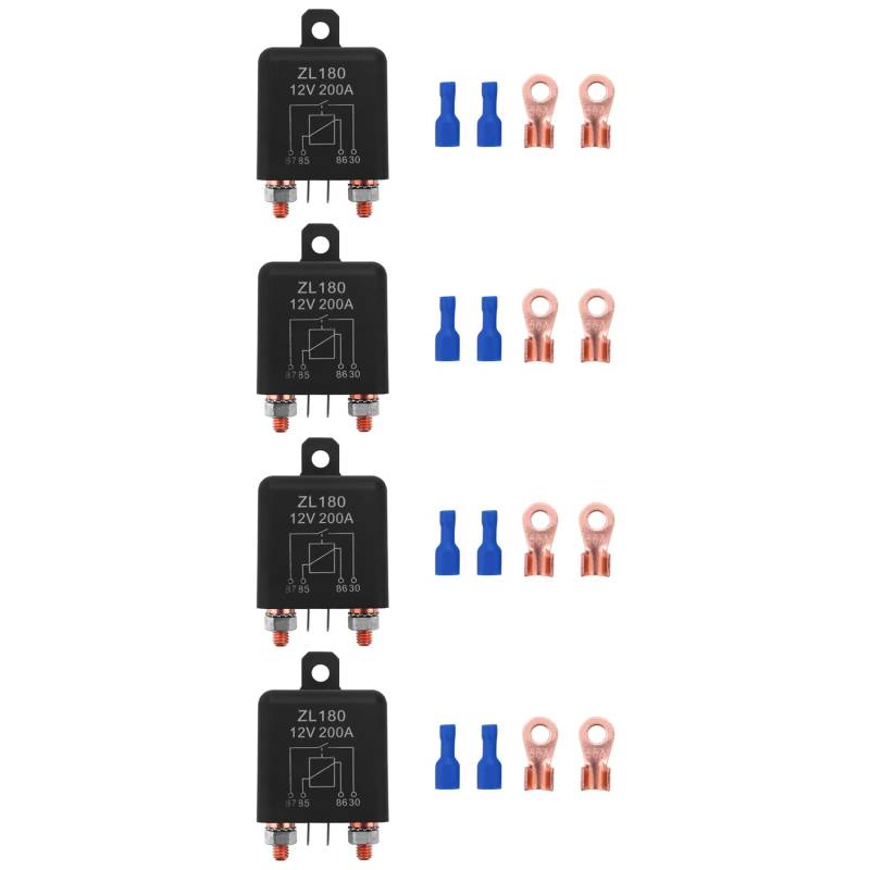 Feeuid 12V 200A Relais Auto-Motor Automobil-Boots-Auto Heavy Duty Split ZL180 mit 2 Pin-Abdruck [4 Satz] von Feeuid
