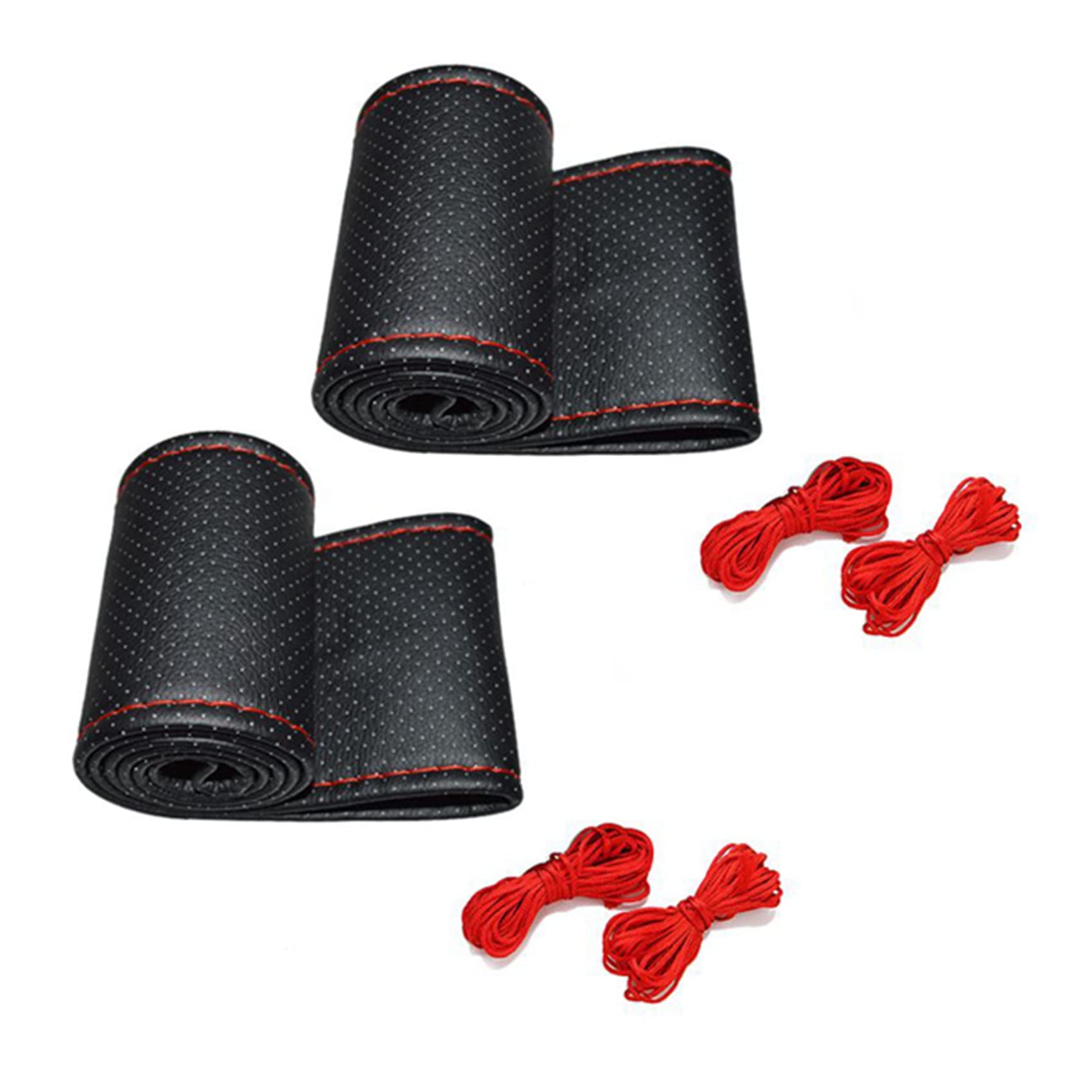 Feeuid 2X Neues Universal Geflecht Am Lenk Rad Pu Leder Auto Lenk Rad Abdeckung Zur Abdeckung des Gesamten Einzel Verbinders 38 cm Feeuid 2X Neues Universal Geflecht Am Lenk Rad Pu Leder Auto Lenk Rad Abdeckung Zur Abdeckung des Gesamten Einzel Verbinders 38 cm von Feeuid