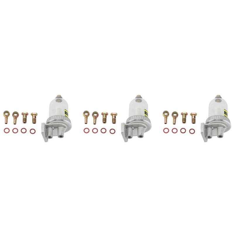 Feeuid 3 x CA141 Grobrefilter Wasserabscheider Kraftstoffabscheider Abscheider Becher mit Drainage Kraftstofffilter Nachrüstung mit 10 mm Anschluss von Feeuid