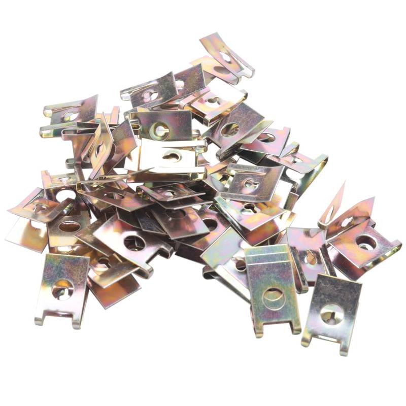 Feeuid 50Pcs Bronzeton Federmetall Autotürverkleidung Screw U-Type Clips von Feeuid