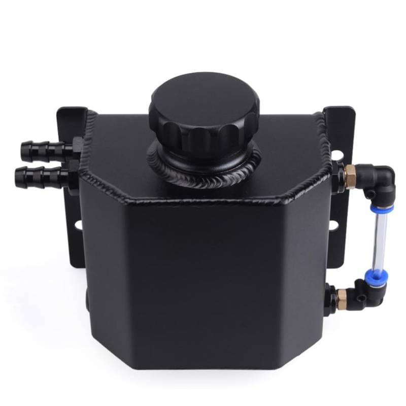 Feeuid Universal 1L Auto Motoröl Atmungsaktiver Topf Kühler Kühlmittel Überlaufflasche Sammeln Kurbelgehäuse Dampf Reservoir Schwarz von Feeuid